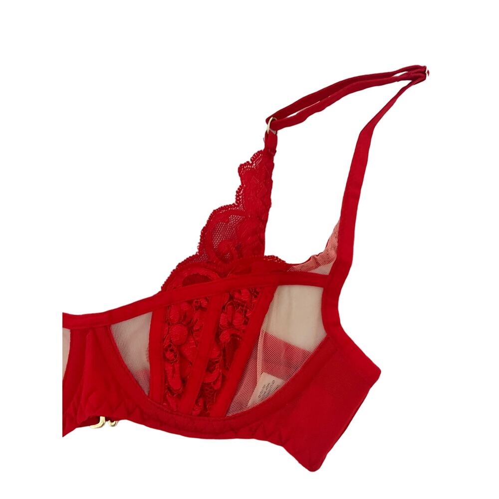 We Are HAH Red Bra NWT Size A 28-36 - Picture 5 of 5